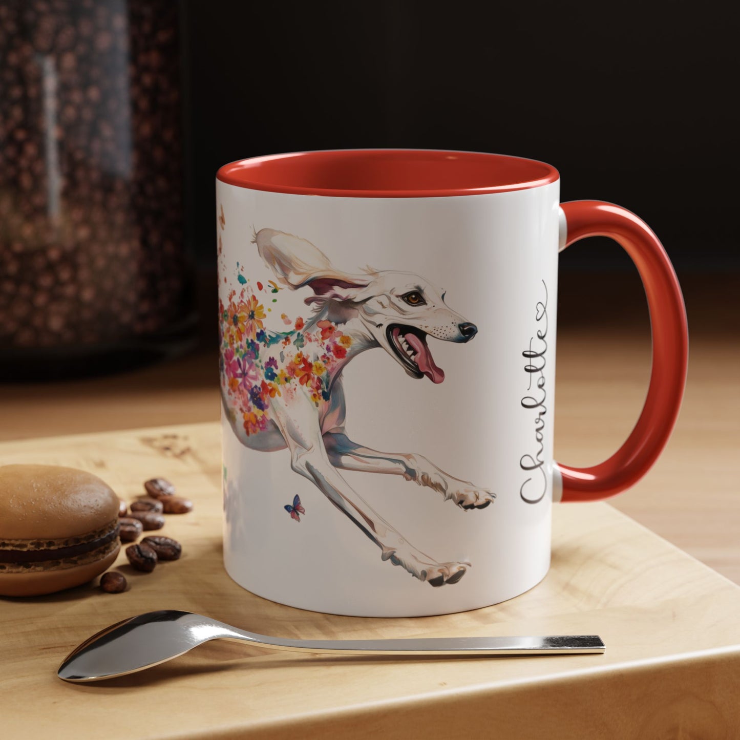Saluki #1 Personalized Accent Mugs, 11oz