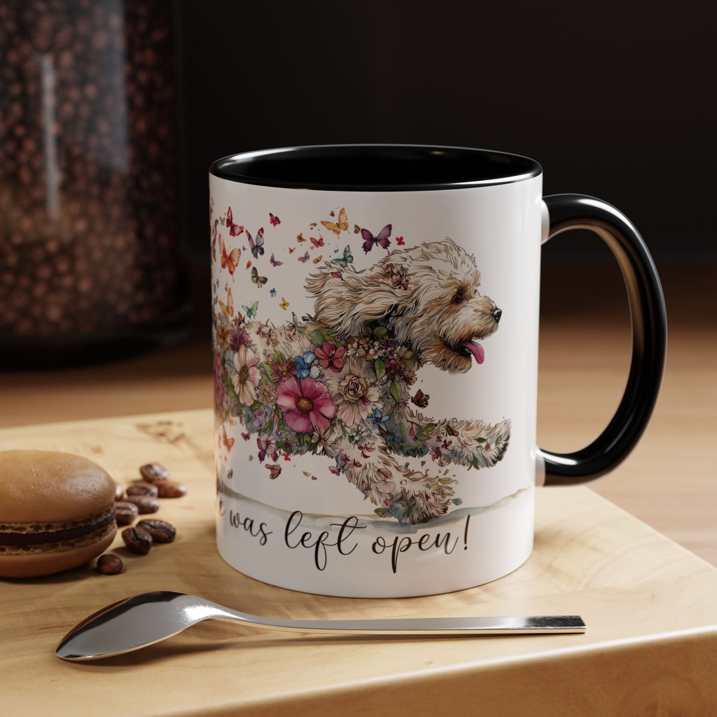 Golden Doodle #2 "Live like the gate was left open" Accent Mugs, 11oz