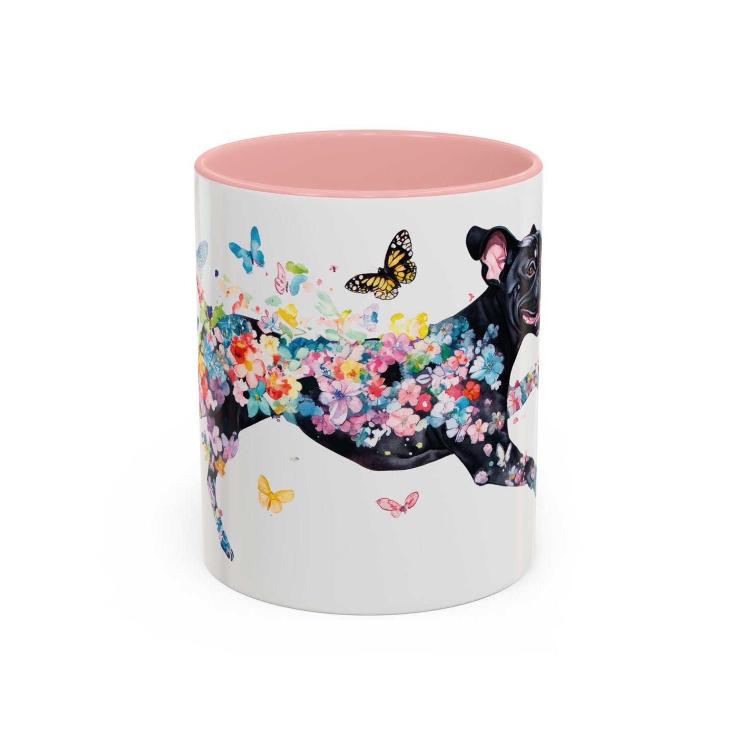 Black Boxer Personalized Accent Mugs, 11oz