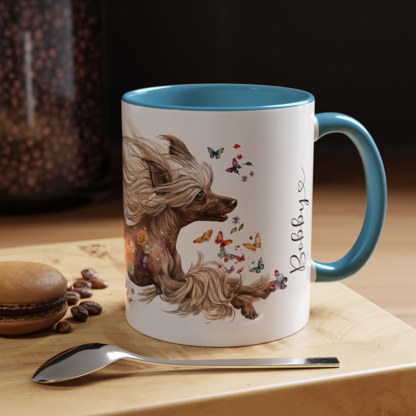 Chinese Crested Personalized Accent Mugs, 11oz
