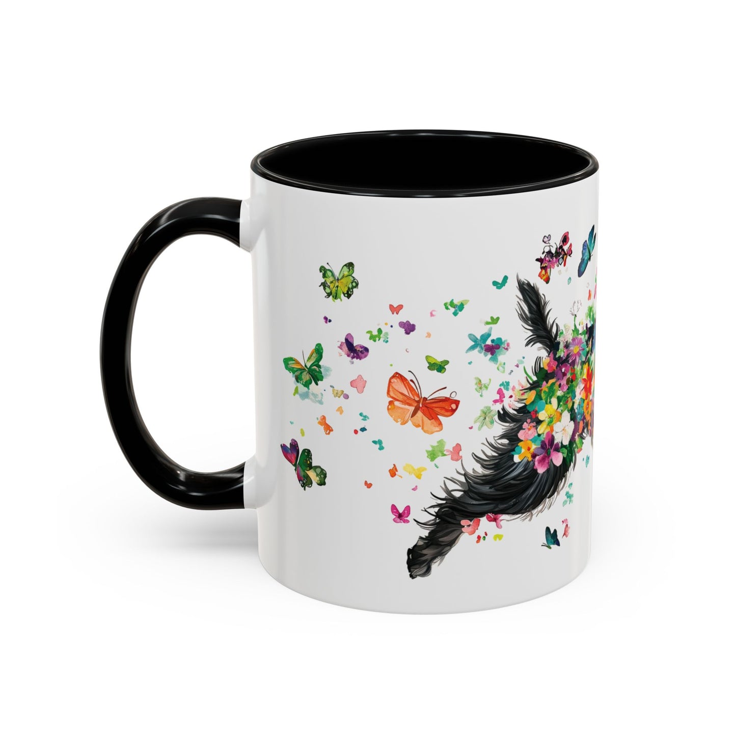 Black Shih Tzu Personalized Accent Mugs, 11oz