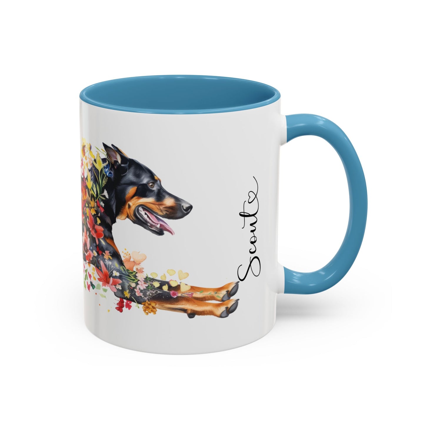 Beauceron Personalized Accent Mugs, 11oz