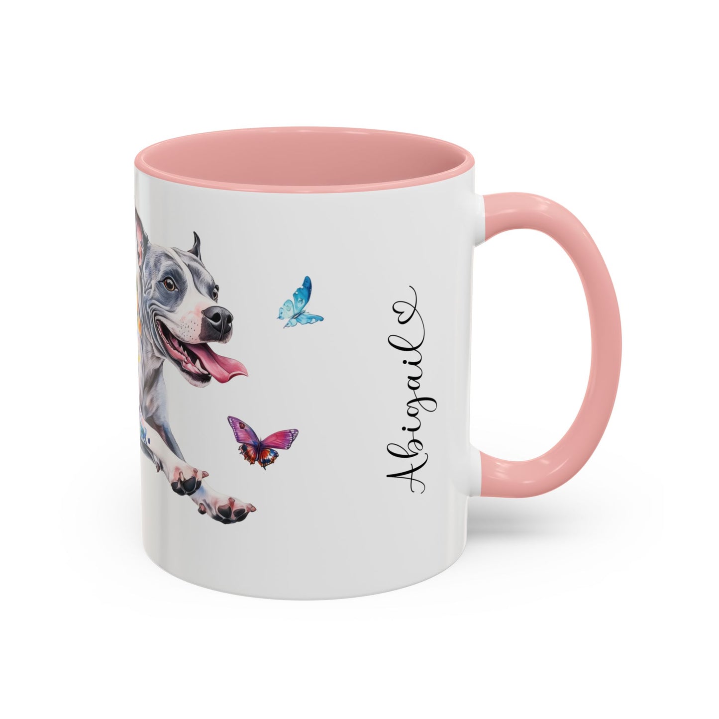 Staffordshire Terrier Personalized Accent Mugs, 11oz