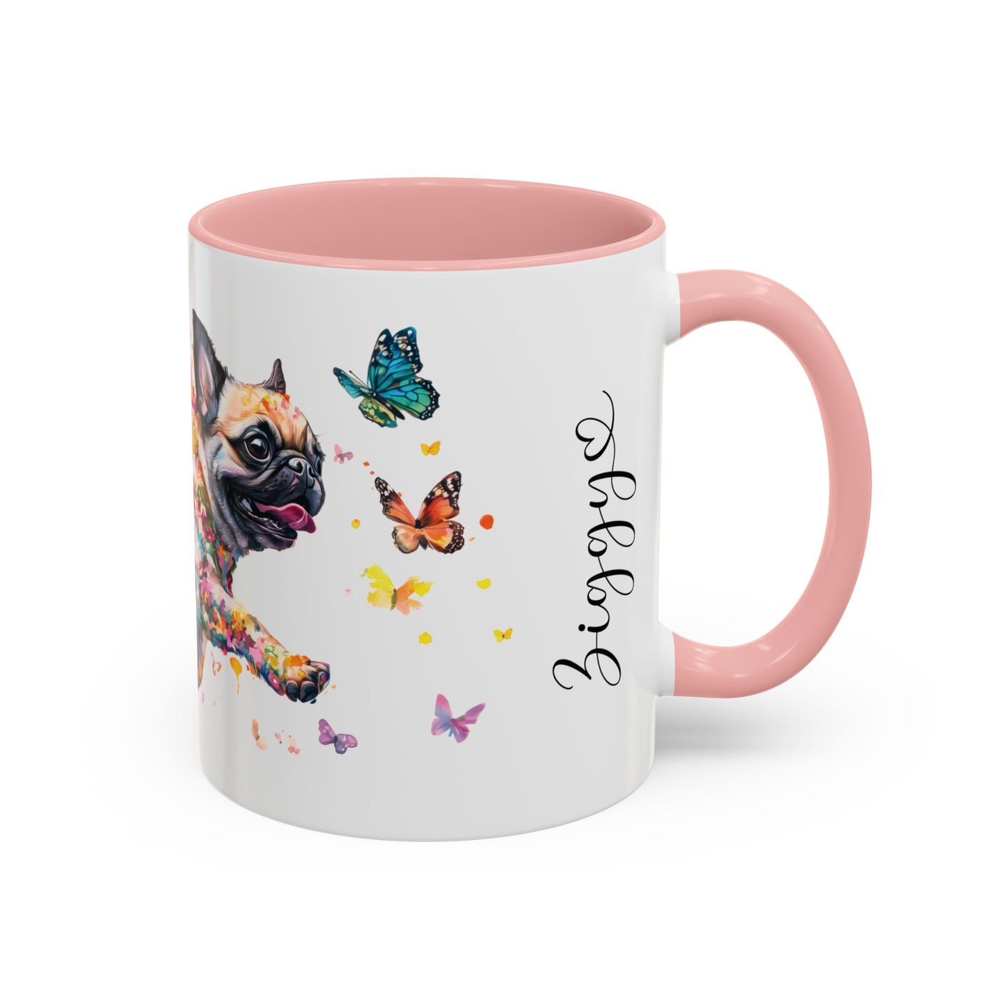 Pug Personalized Accent Mugs, 11oz