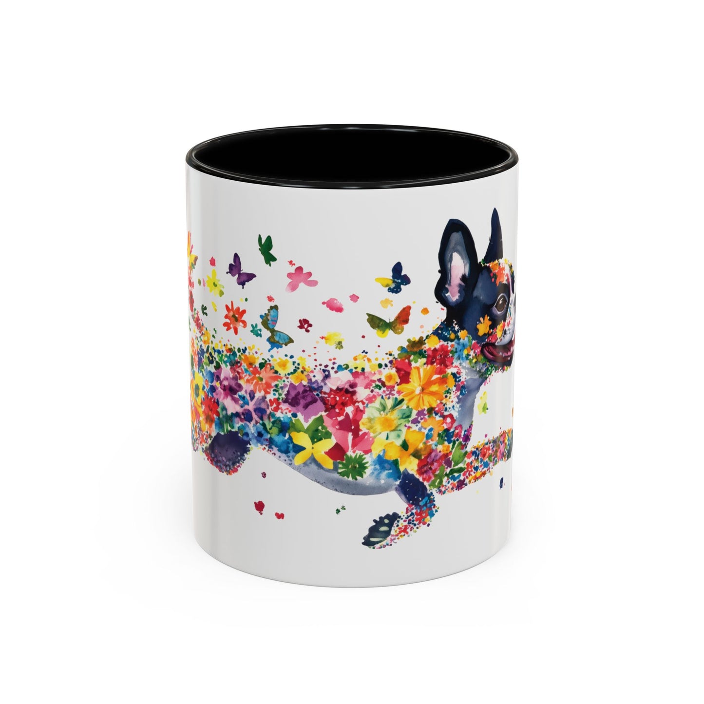 Boston Terrier Personalized Accent Mugs, 11oz