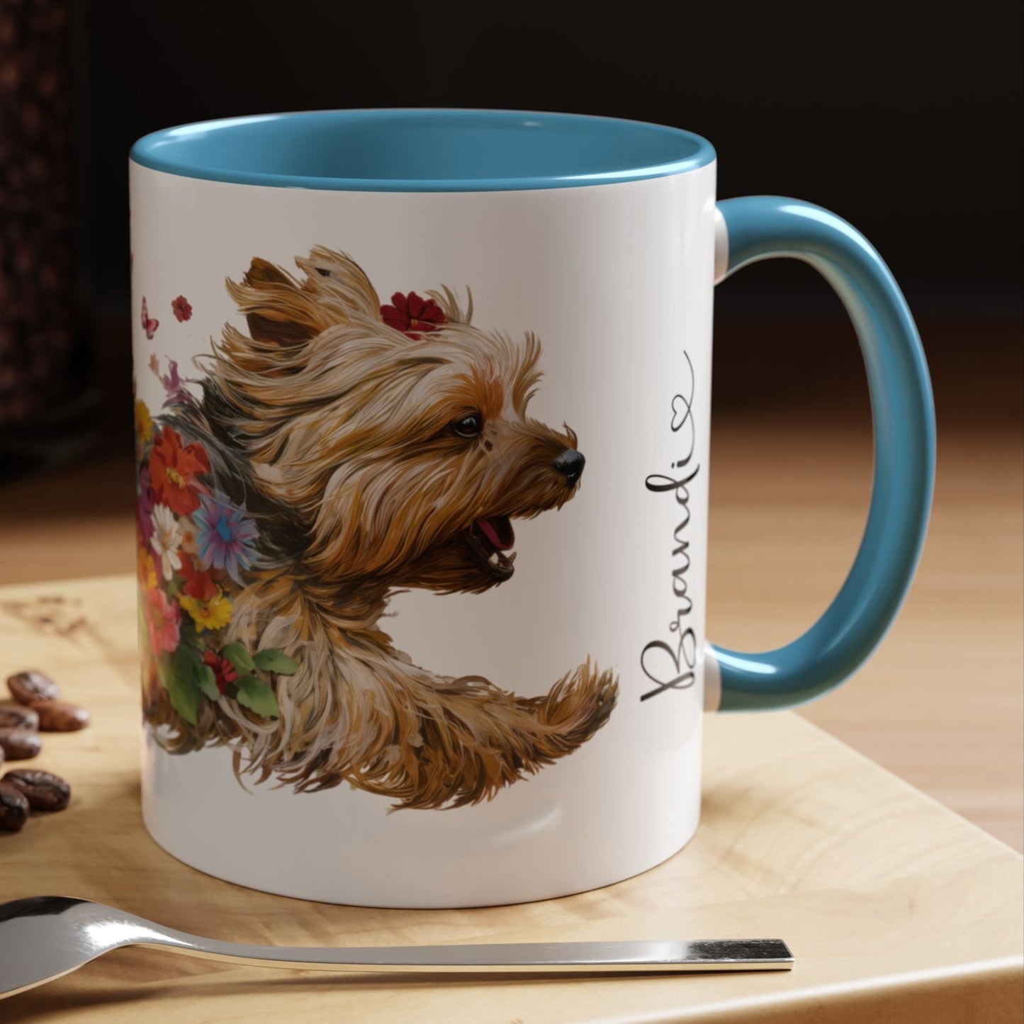 Silky Terrier Personalized Accent Mugs, 11oz