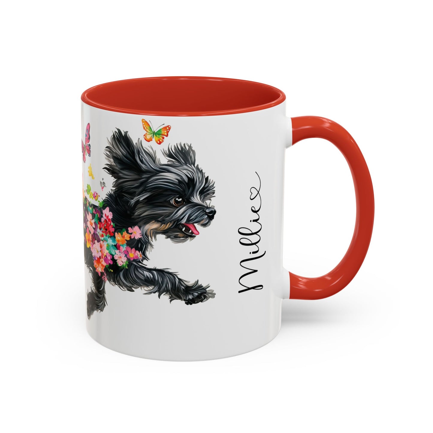 Black Shih Tzu Personalized Accent Mugs, 11oz