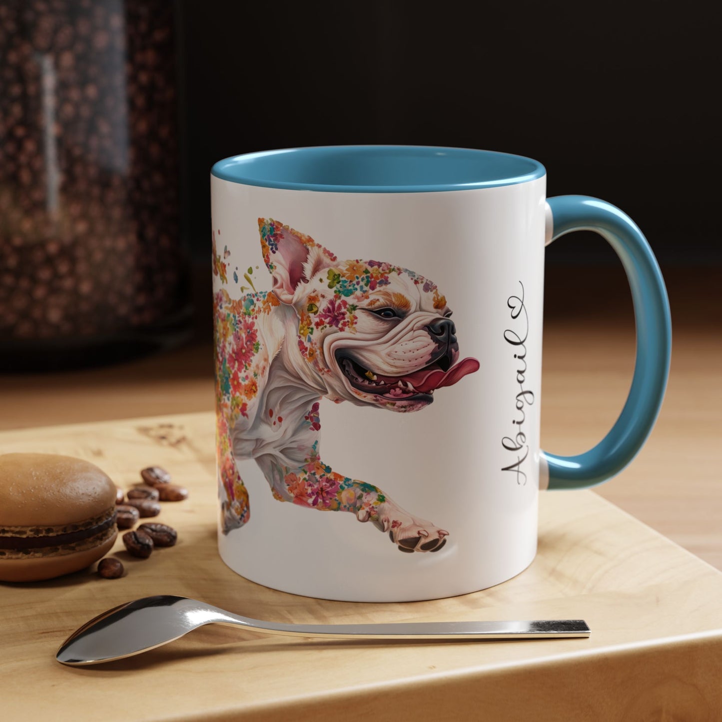 American Bulldog Personalized Accent Mugs, 11oz