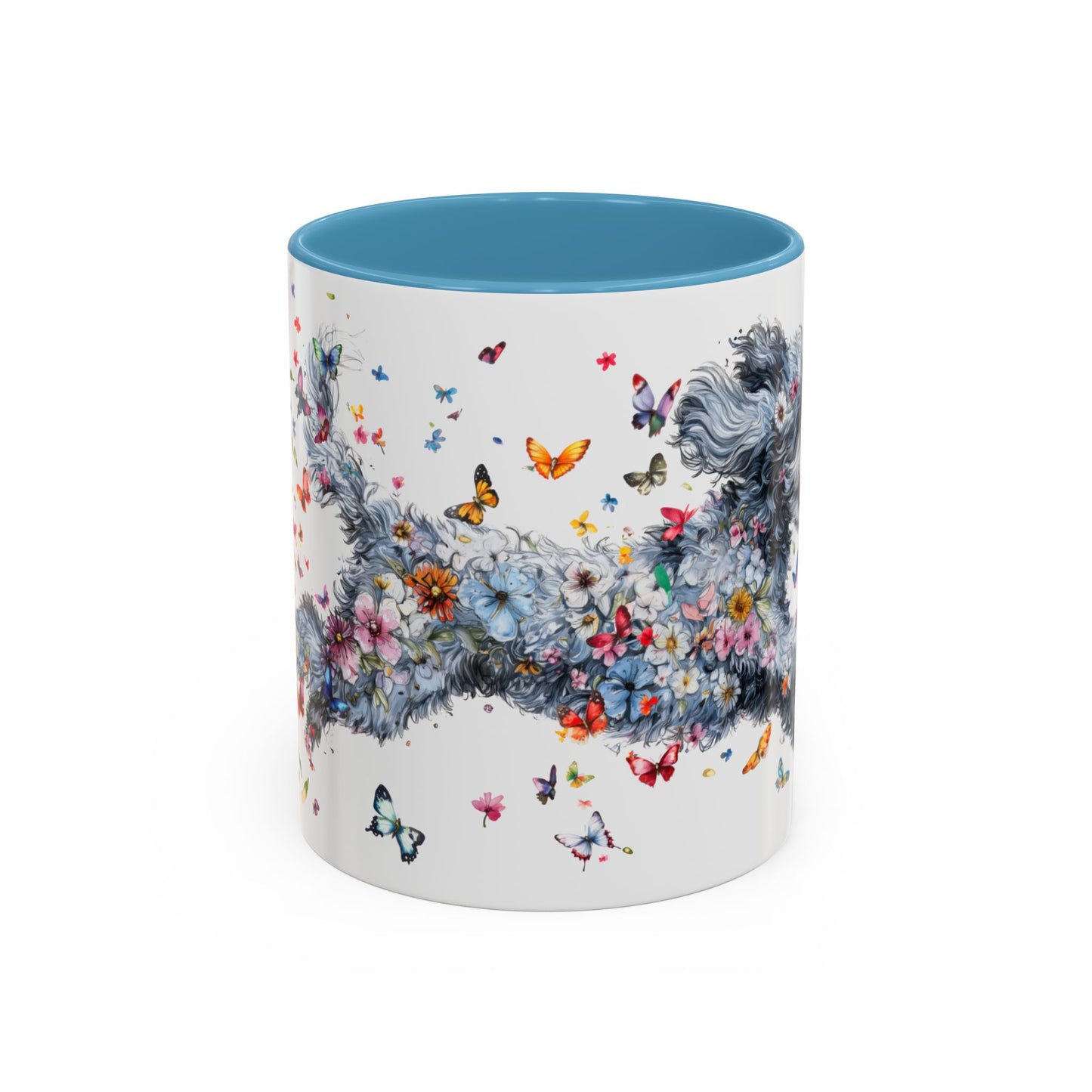 Aussie Doodle #2 Personalized Colorful Accent Mugs, 11oz