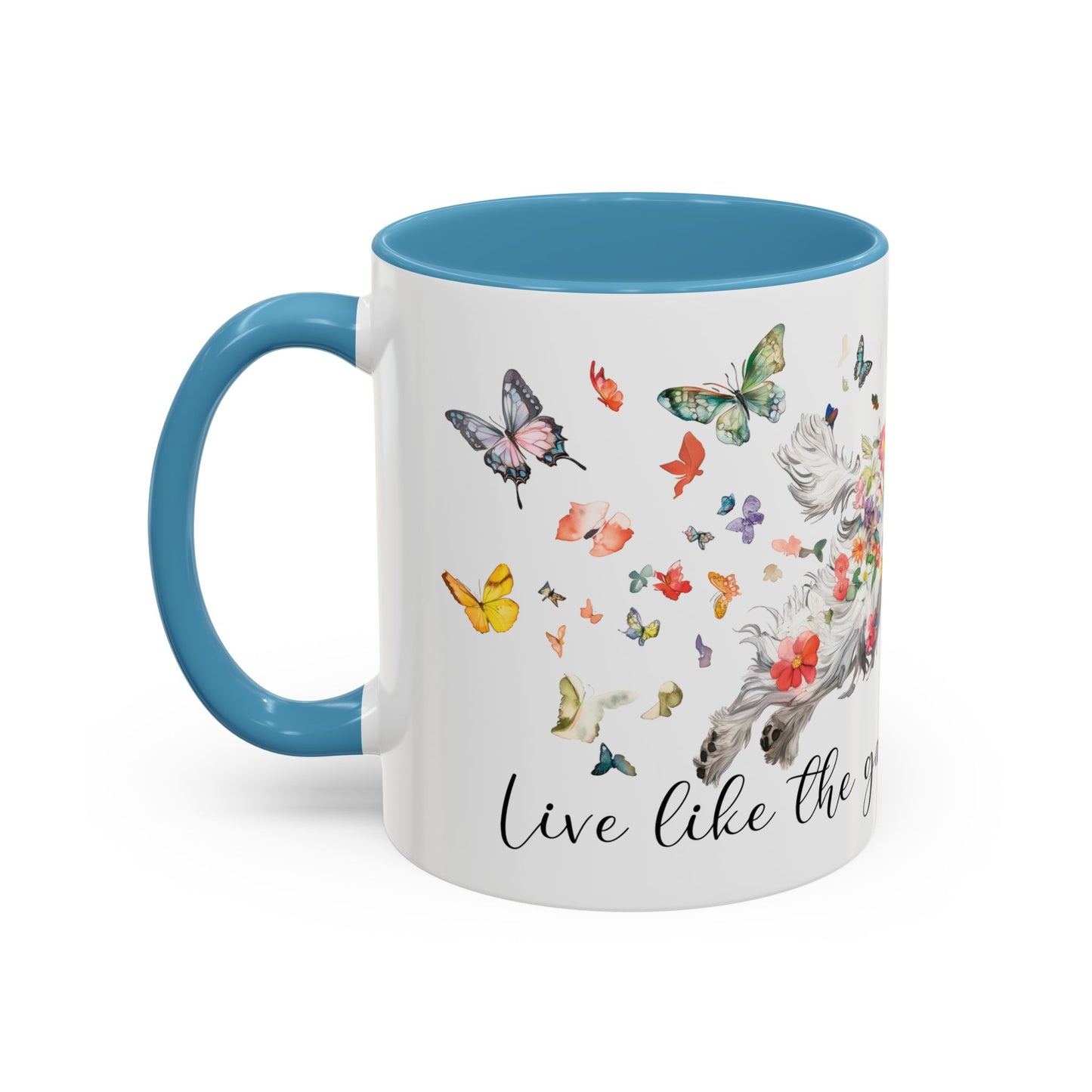 Shih Tzu "Live like the gate was left open" Accent Mugs, 11oz