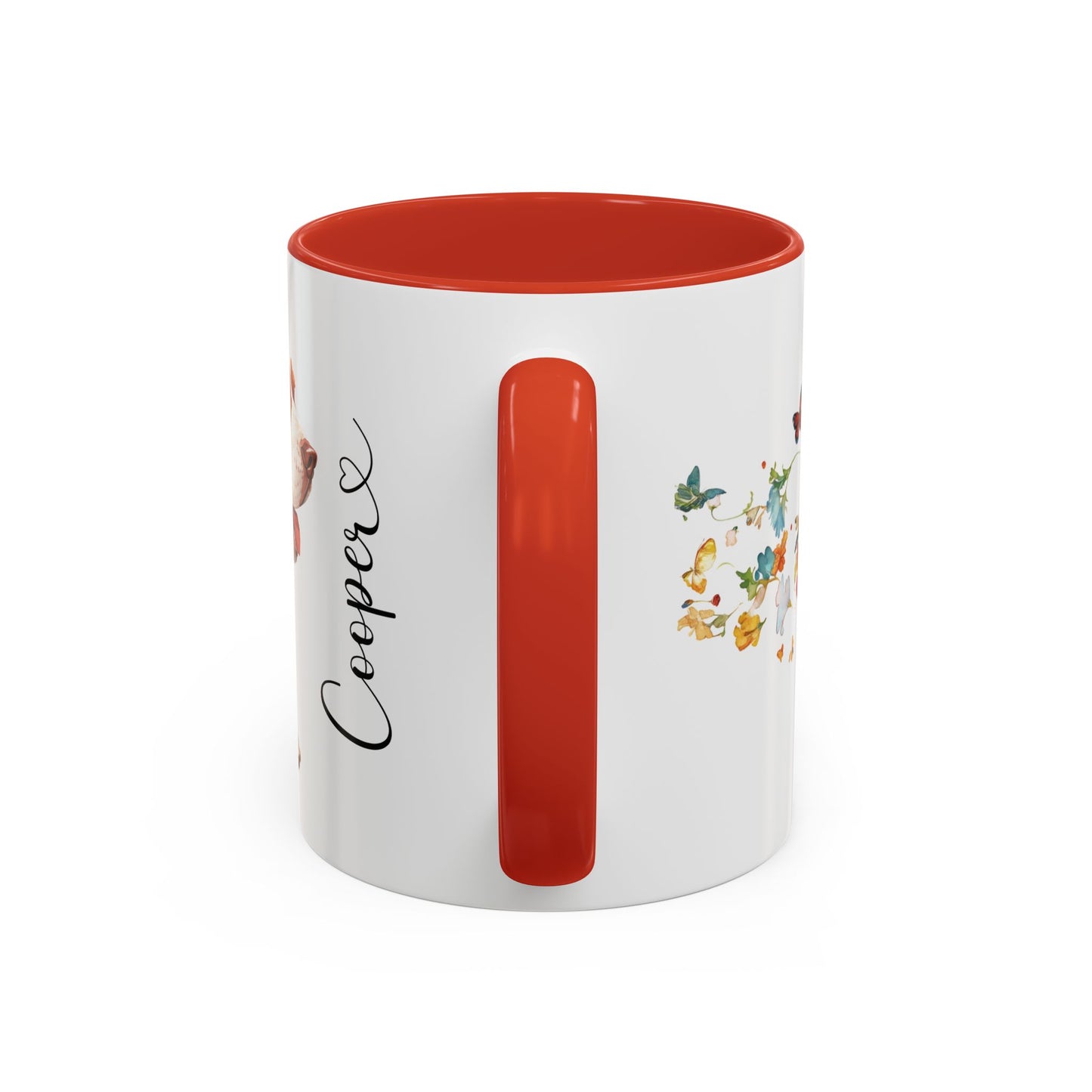 Basset Hound #2 Personalized Accent Mugs, 11oz