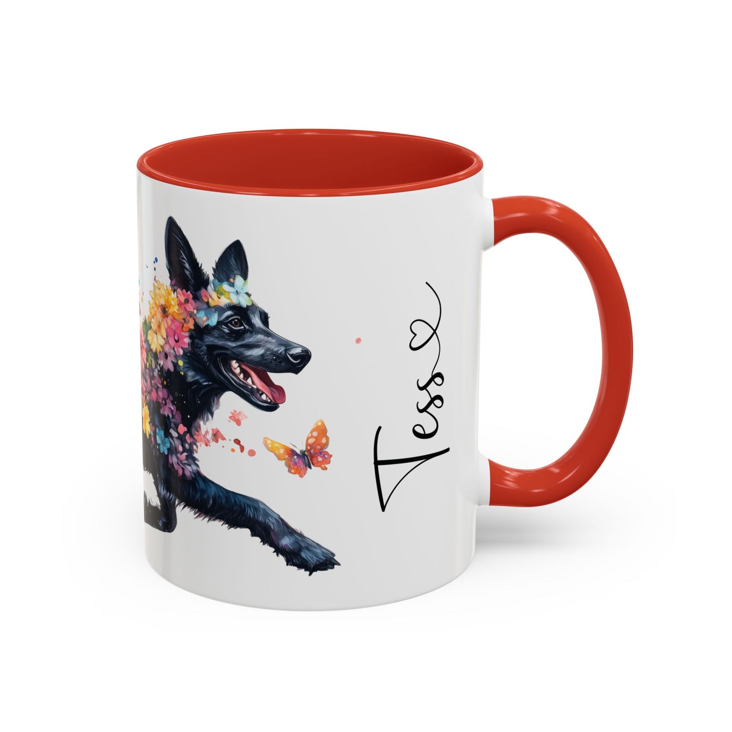Black Shepherd Personalized Accent Mugs, 11oz