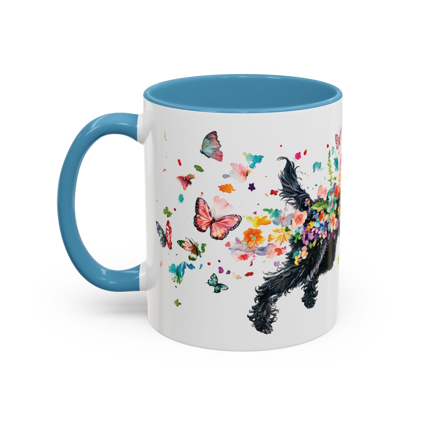 Portugese Water Dog Personalized Accent Mugs, 11oz