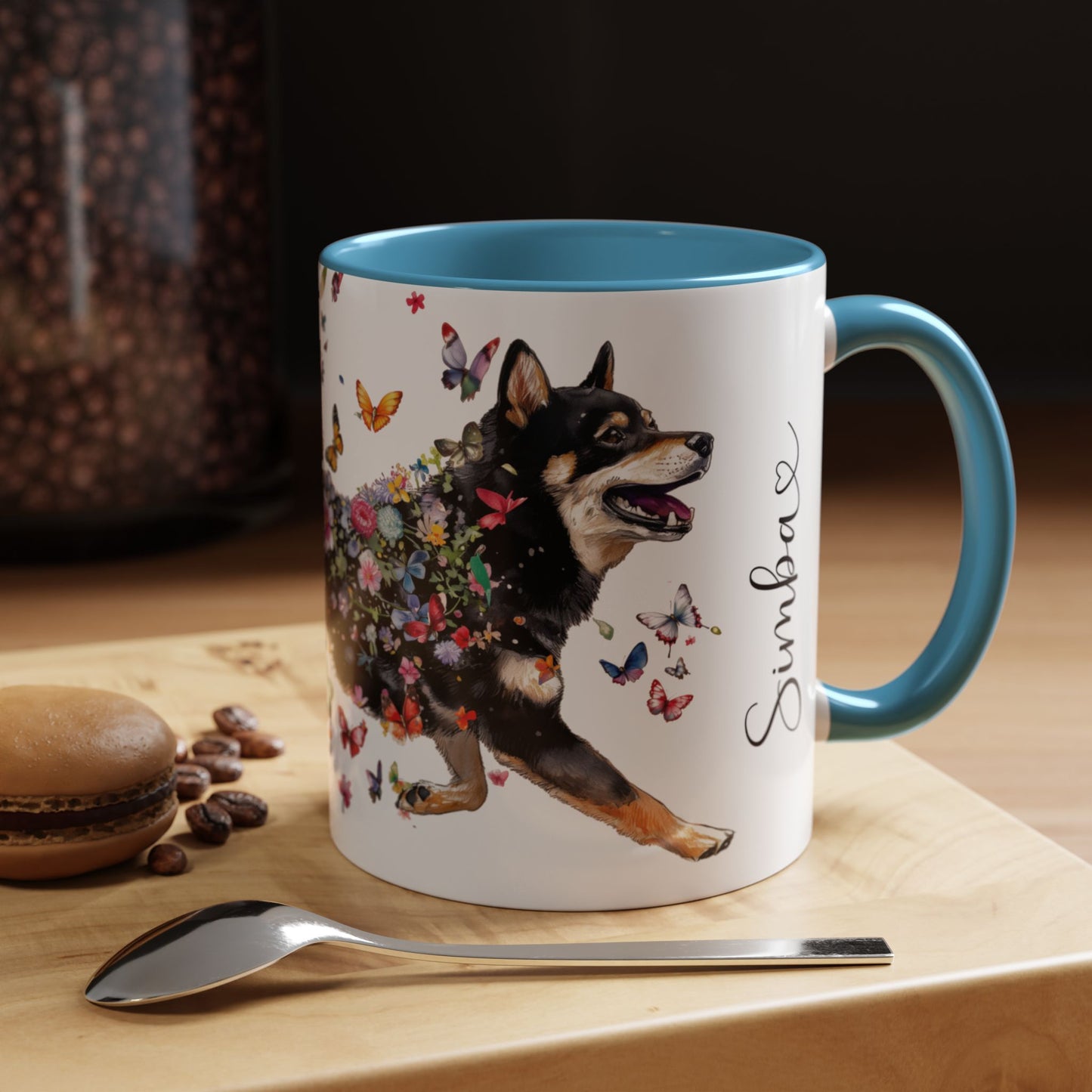 Shiba Inu #2 Personalized Accent Mugs, 11oz