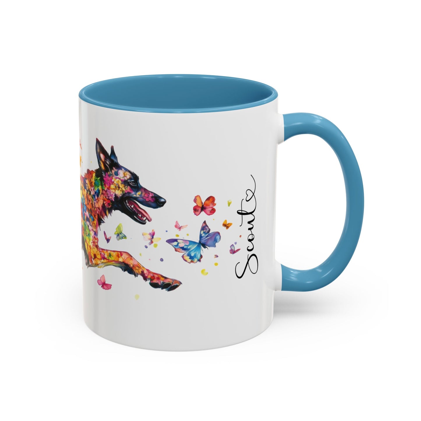 Dutch Shepherd Personalized Accent Mugs, 11oz
