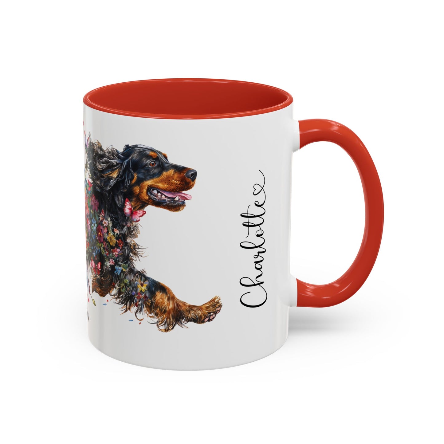 English Cocker Spaniel Personalized Accent Mugs, 11oz