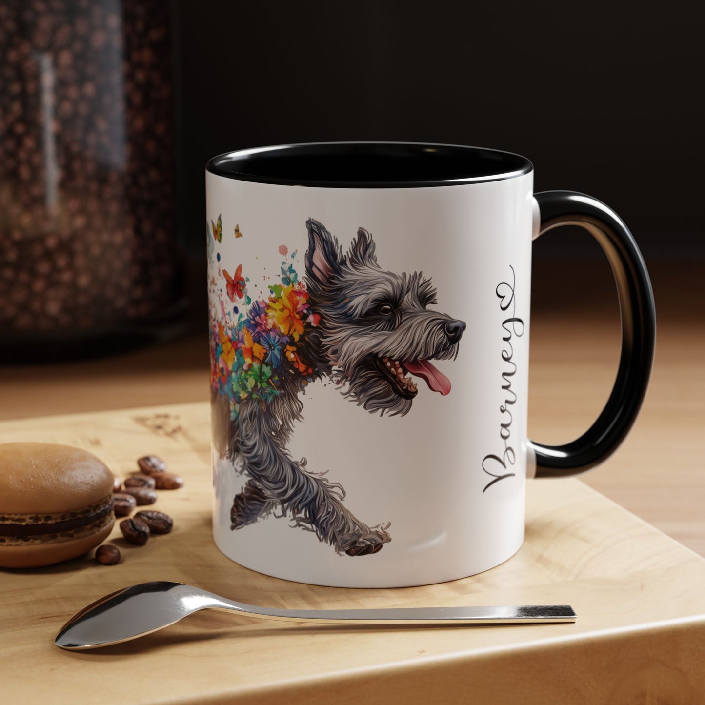 Schnauzer Personalized Accent Mugs, 11oz