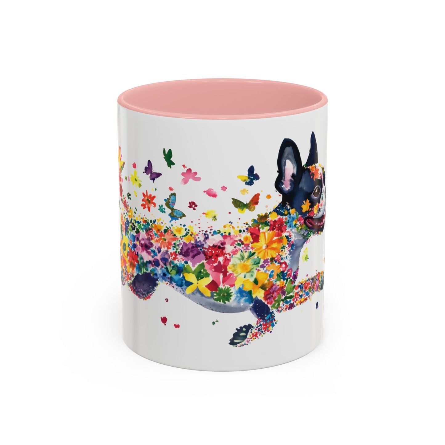 Boston Terrier Personalized Accent Mugs, 11oz