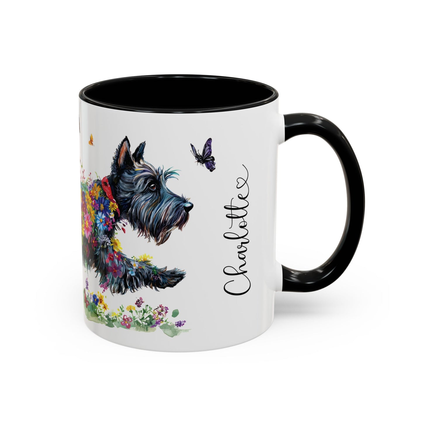 Scottish Terrier #2 Retriever Personalized Accent Mugs, 11oz