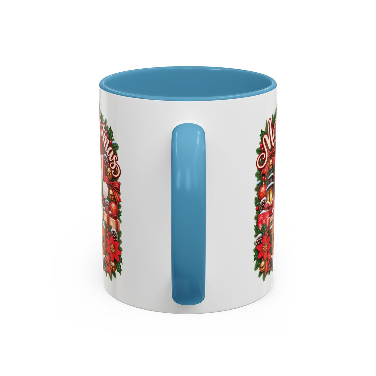 Maltese #2 Merry Christmas, personalised accent colour 11oz mug