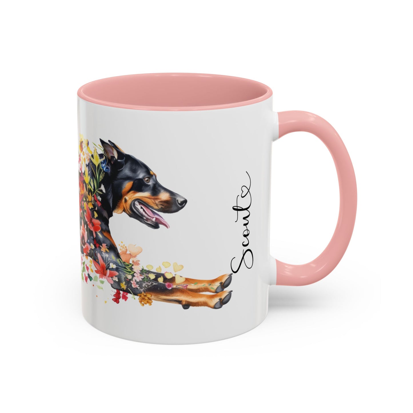 Beauceron Personalized Accent Mugs, 11oz
