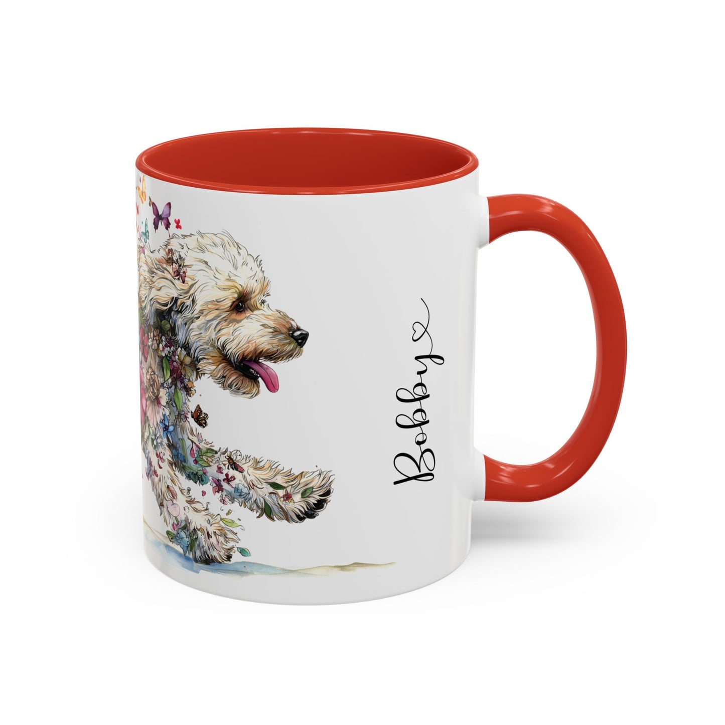 Labradoodle #2 Personalized Accent Mugs, 11oz