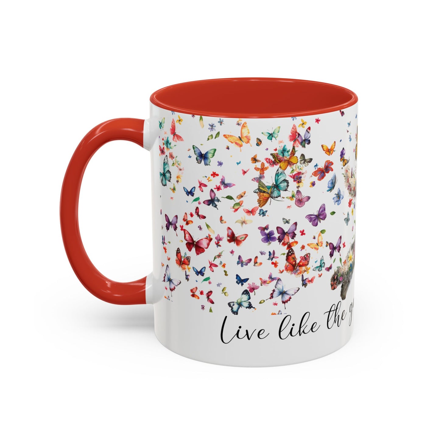 Labradoodle #3 “Live like the gate was left open" Accent Mugs, 11oz
