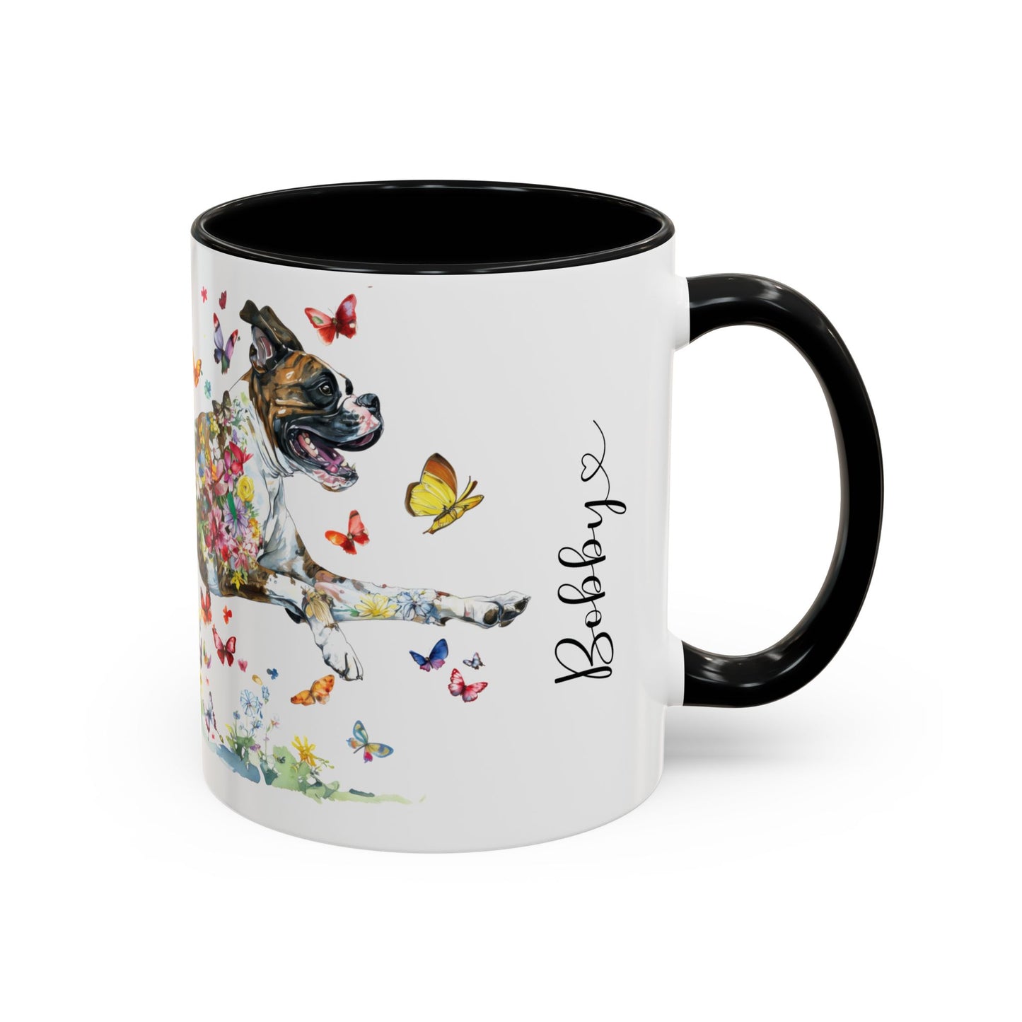 Boxer #1 Personalized Accent Mugs, 11oz