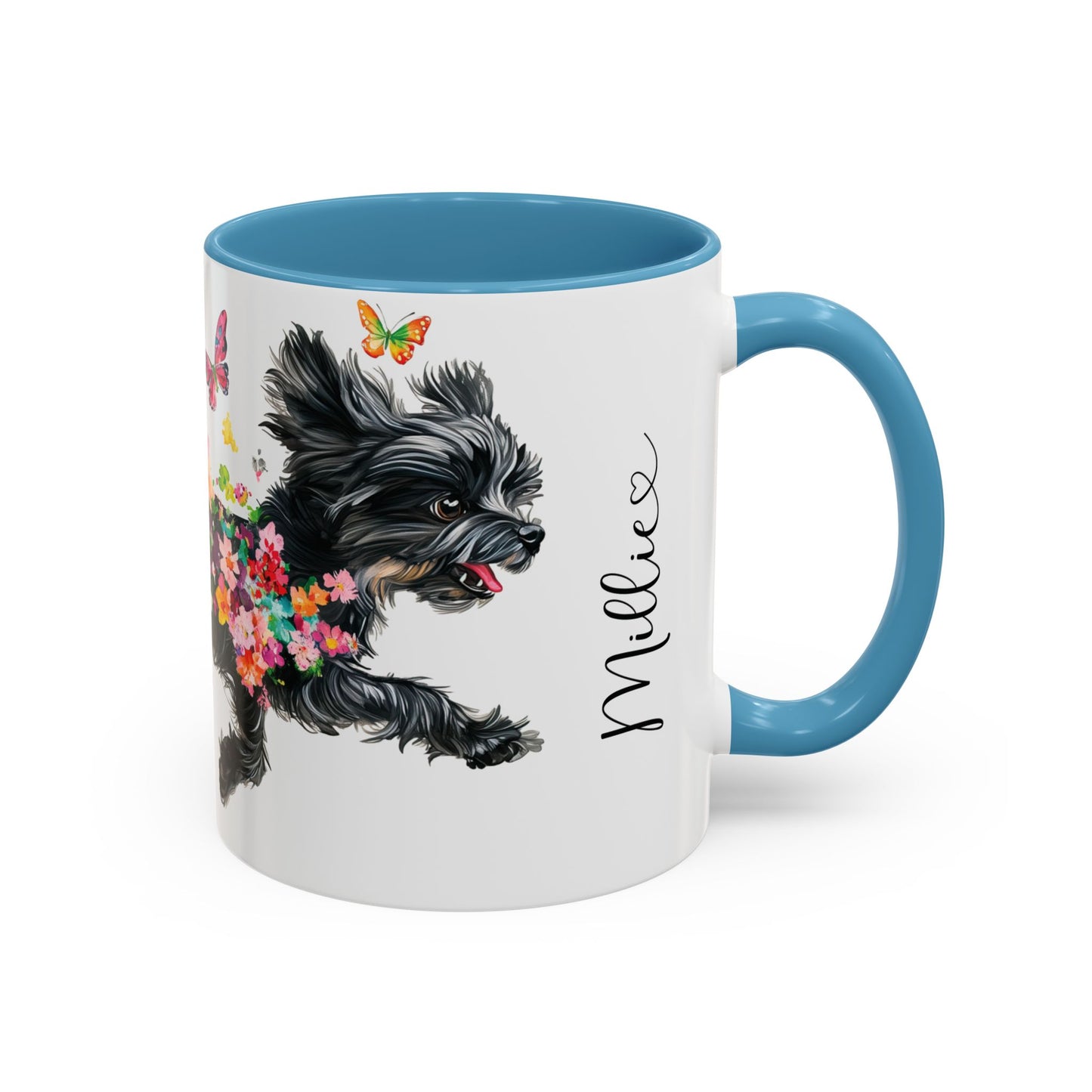 Black Shih Tzu Personalized Accent Mugs, 11oz