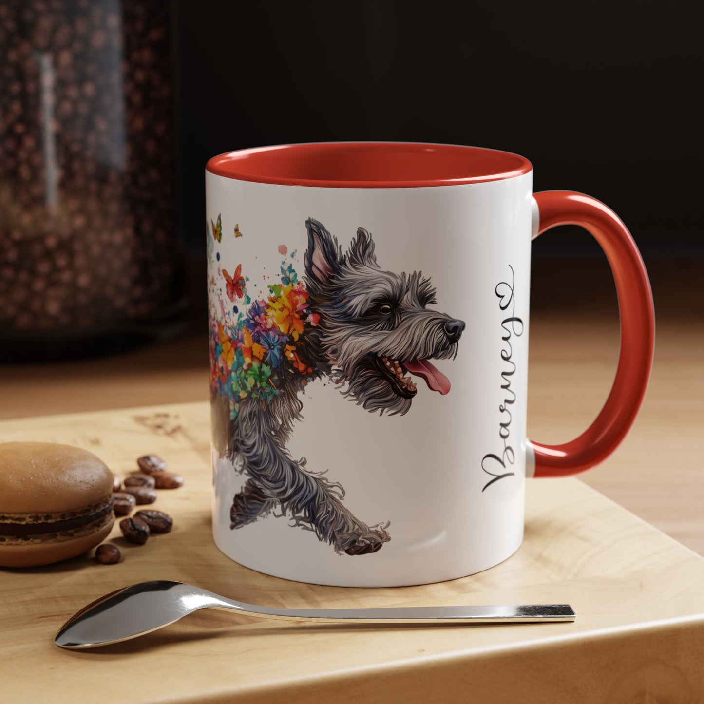 Schnauzer Personalized Accent Mugs, 11oz