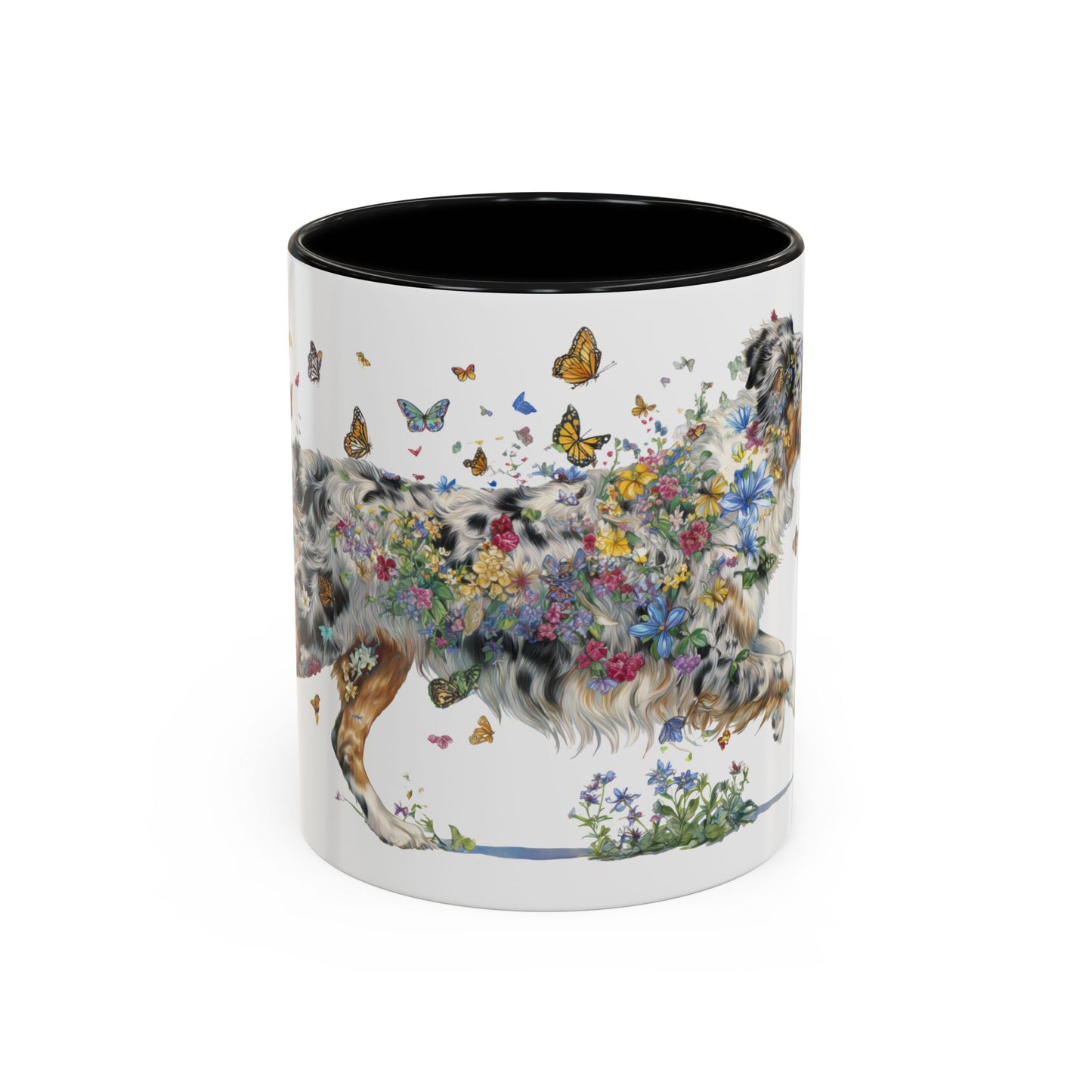 Australian Shepherd Blue Merle Personalized Accent Mugs, 11oz