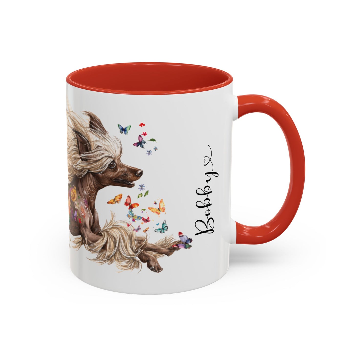 Chinese Crested Personalized Accent Mugs, 11oz
