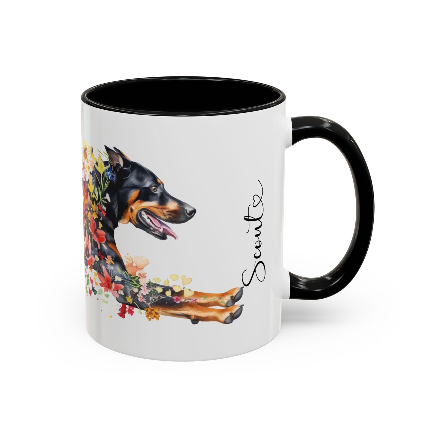 Beauceron Personalized Accent Mugs, 11oz