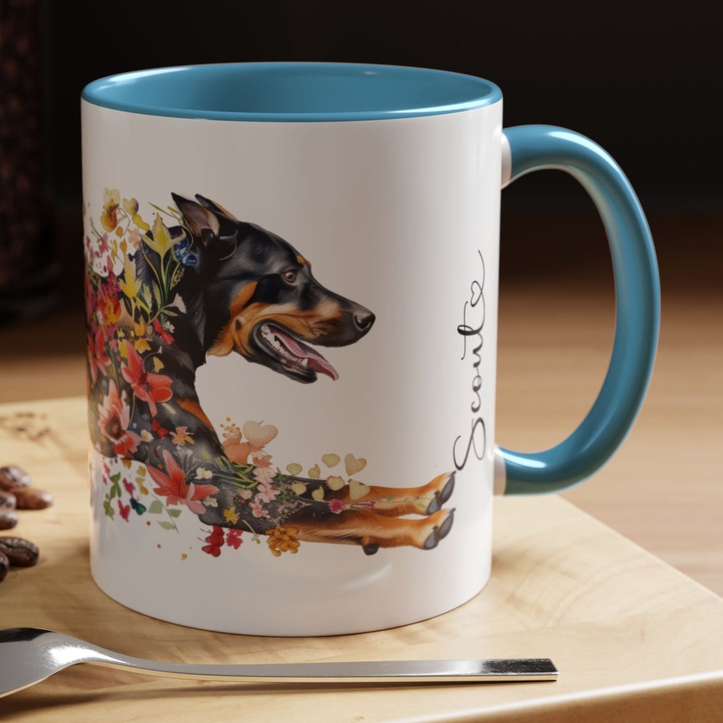 Beauceron Personalized Accent Mugs, 11oz