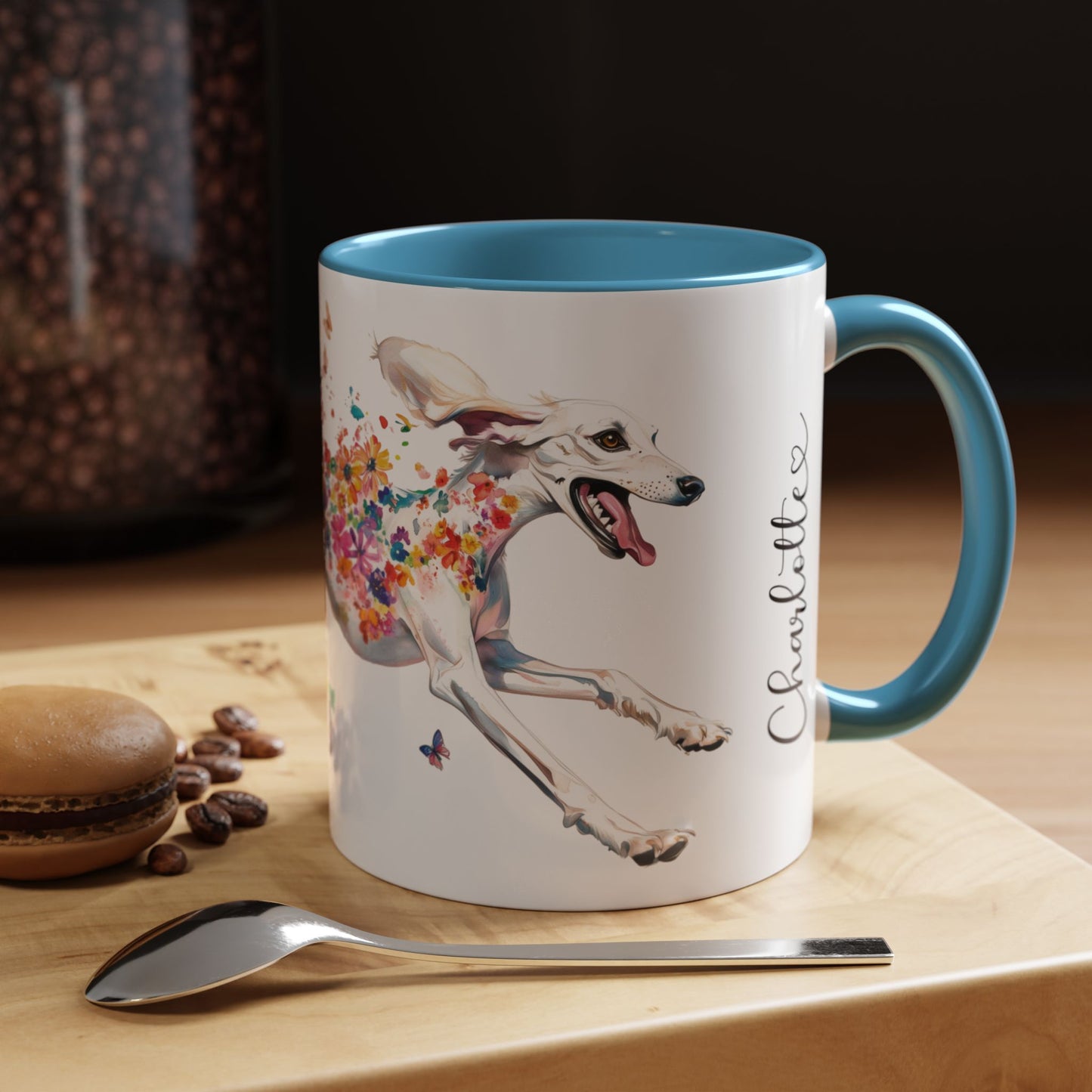 Saluki #1 Personalized Accent Mugs, 11oz