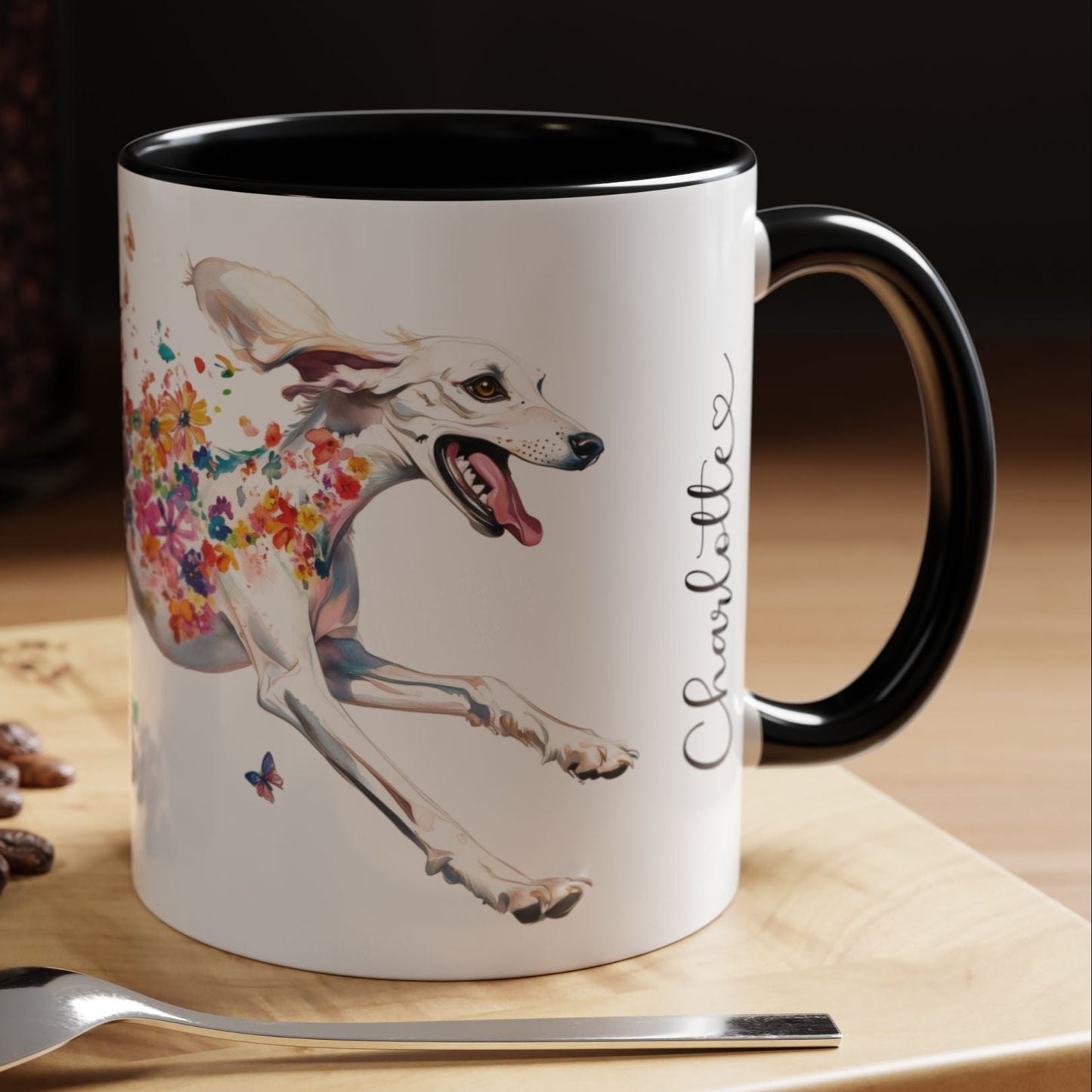 Saluki #1 Personalized Accent Mugs, 11oz