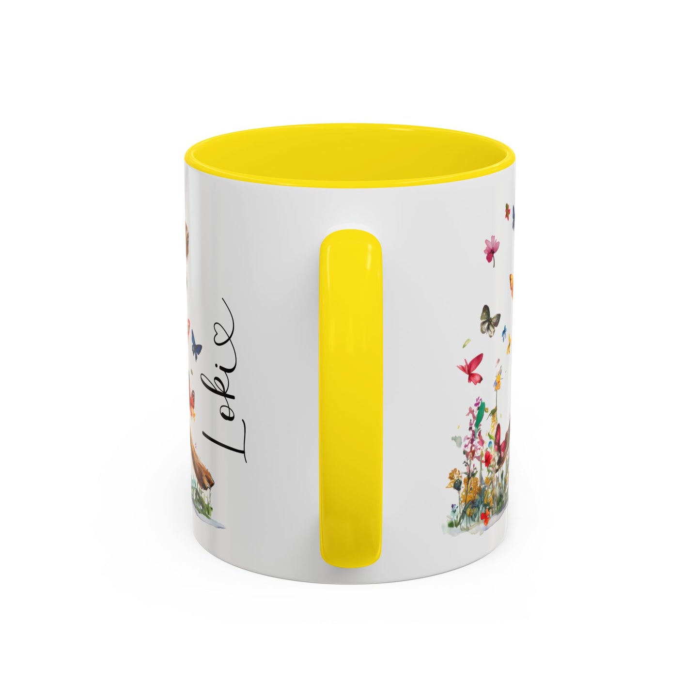 Wire Haired Vizsla Personalized Accent Mugs, 11oz