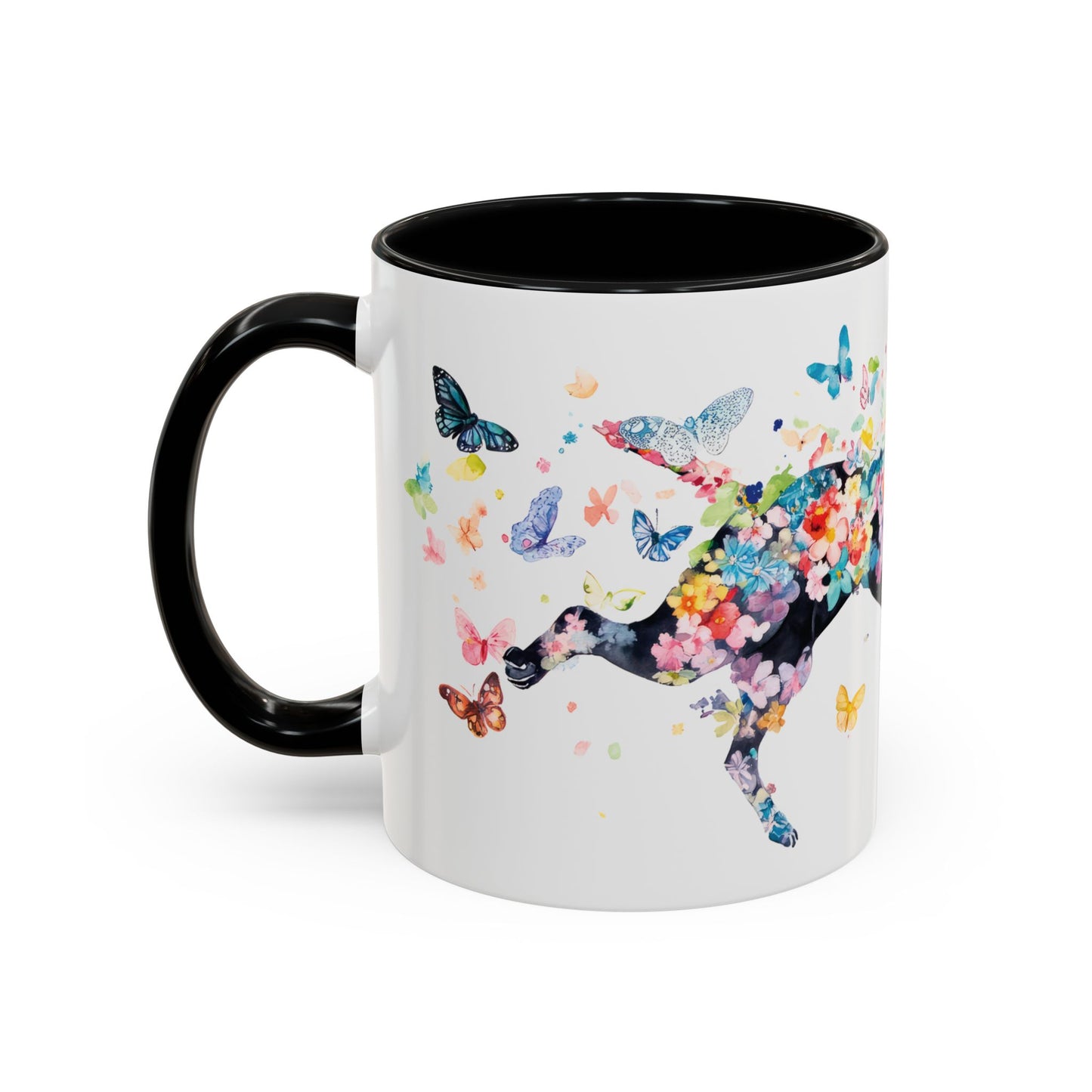 Black Boxer Personalized Accent Mugs, 11oz