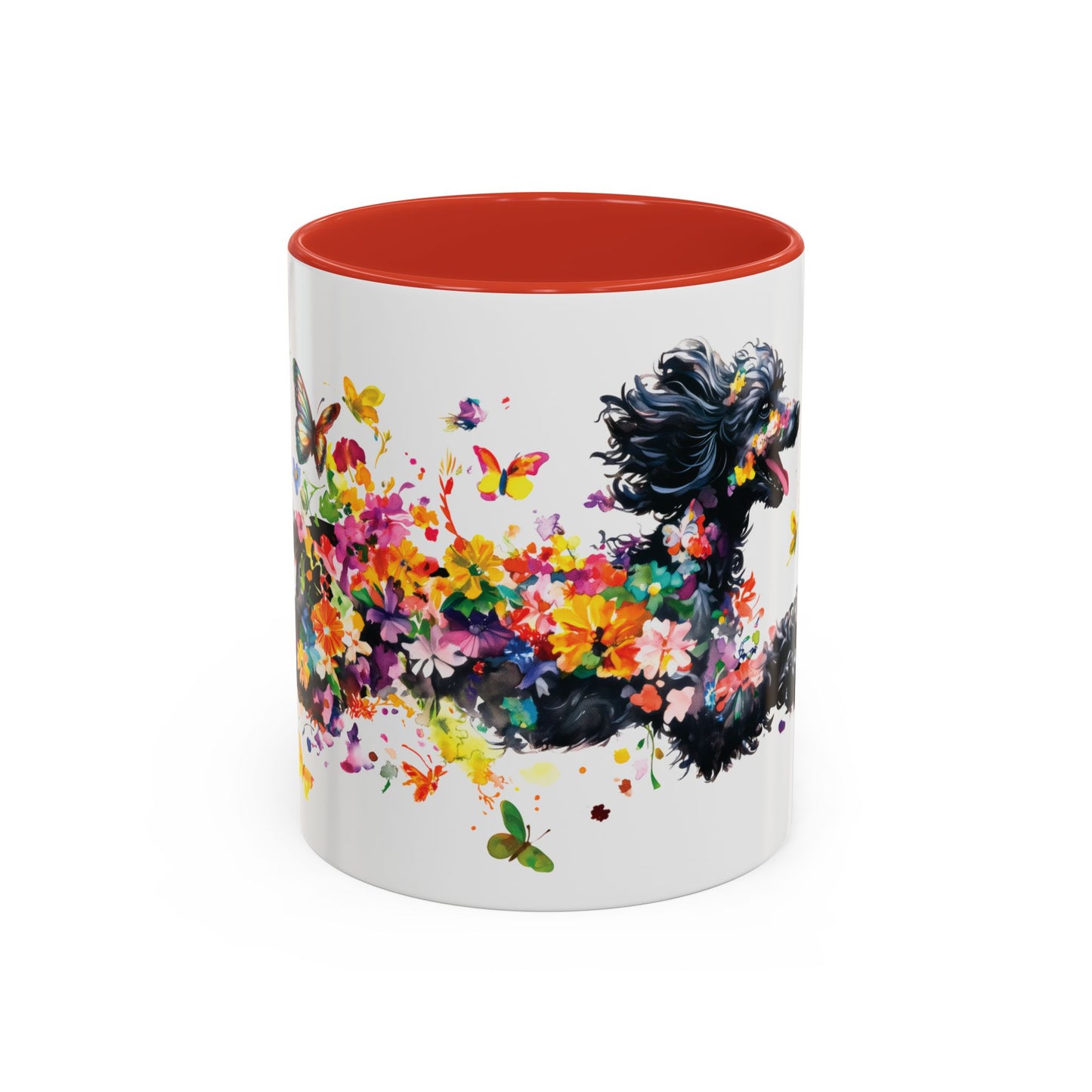 Poodle #2 Personalized Accent Mugs, 11oz