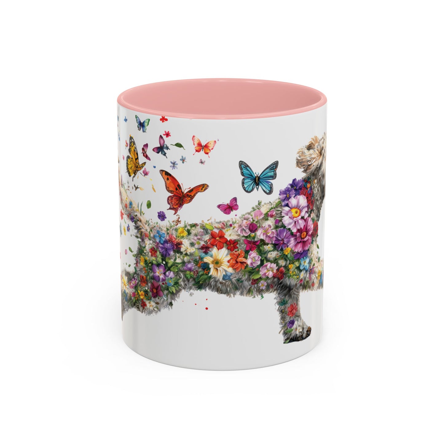 Labradoodle #3 Personalized Accent Mugs, 11oz