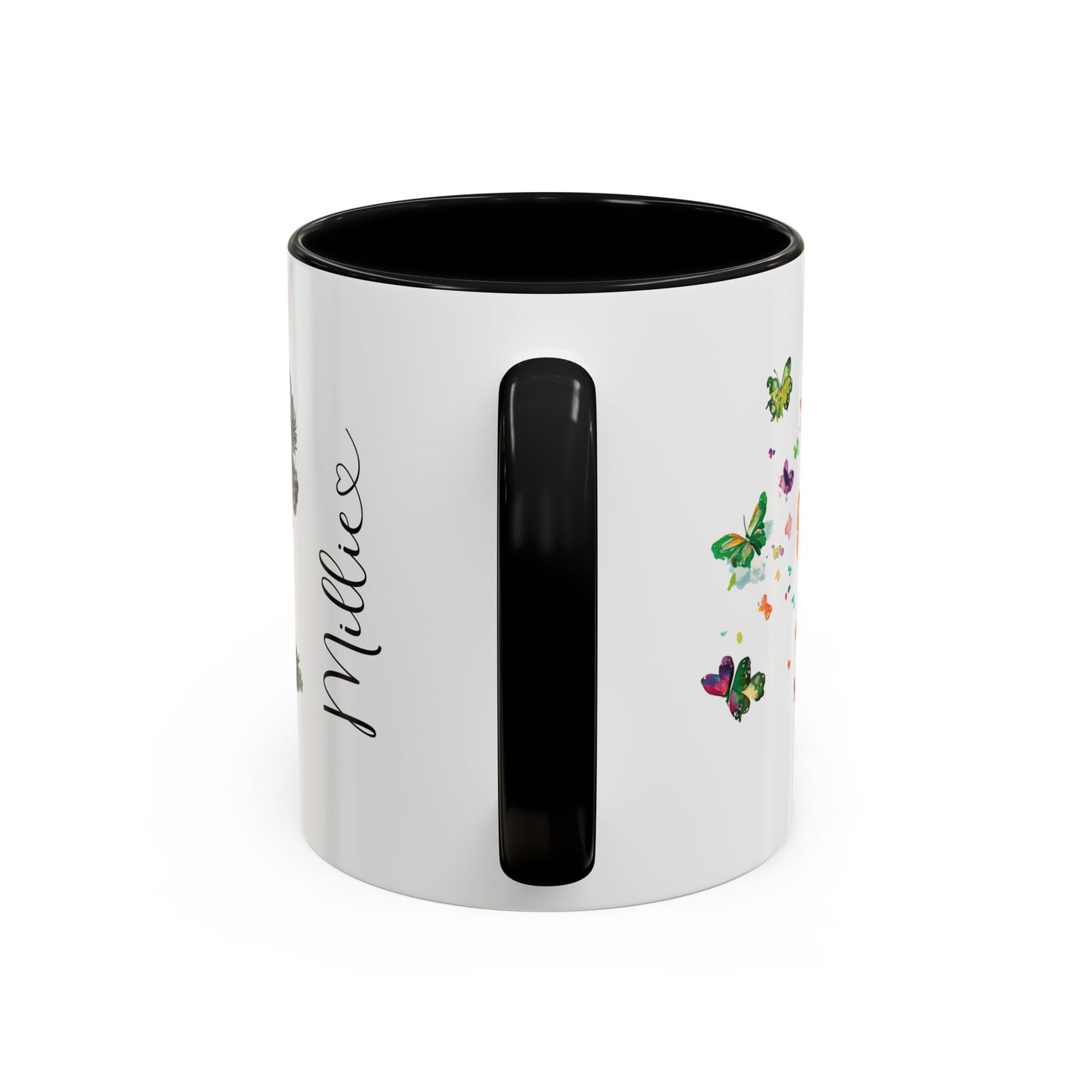 Black Shih Tzu Personalized Accent Mugs, 11oz