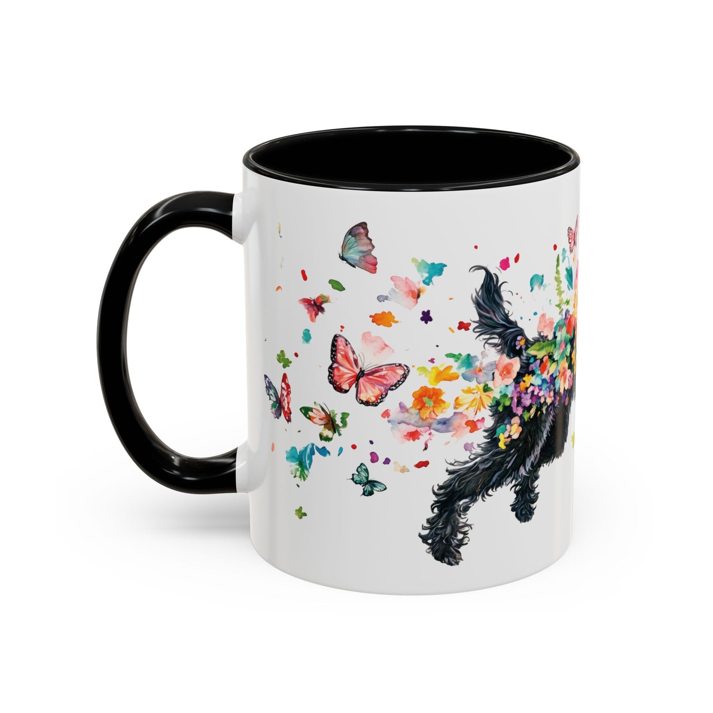 Portugese Water Dog Personalized Accent Mugs, 11oz
