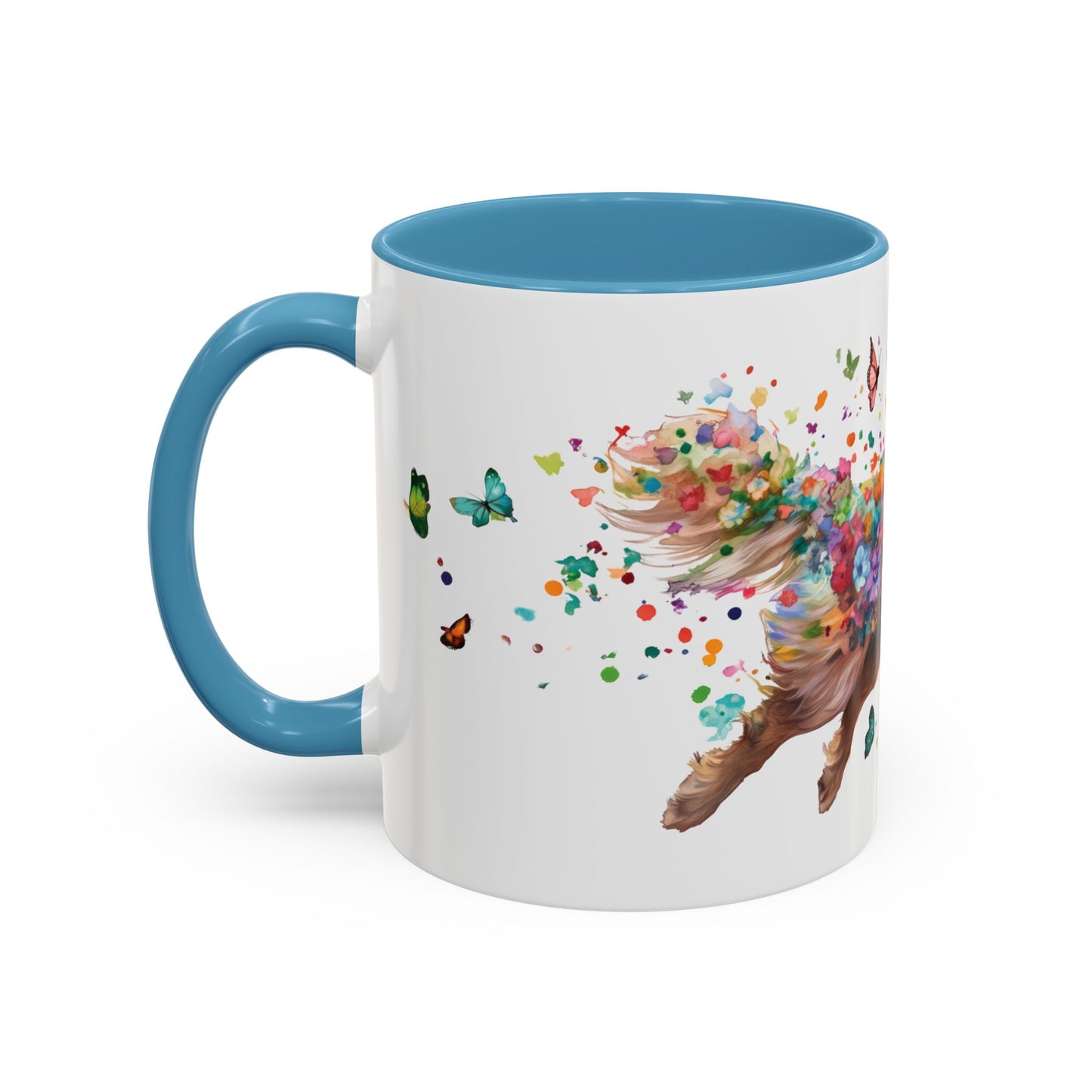Shetland Sheepdog Personalized Accent Mugs, 11oz