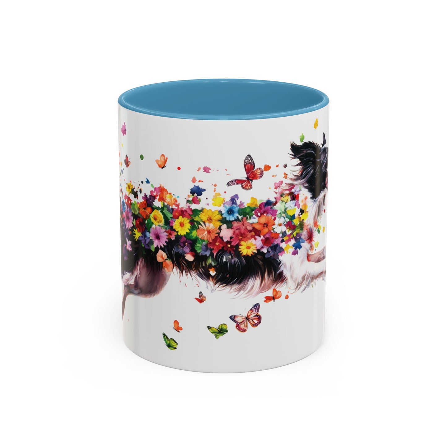 Border Collie Personalized Accent Mugs, 11oz