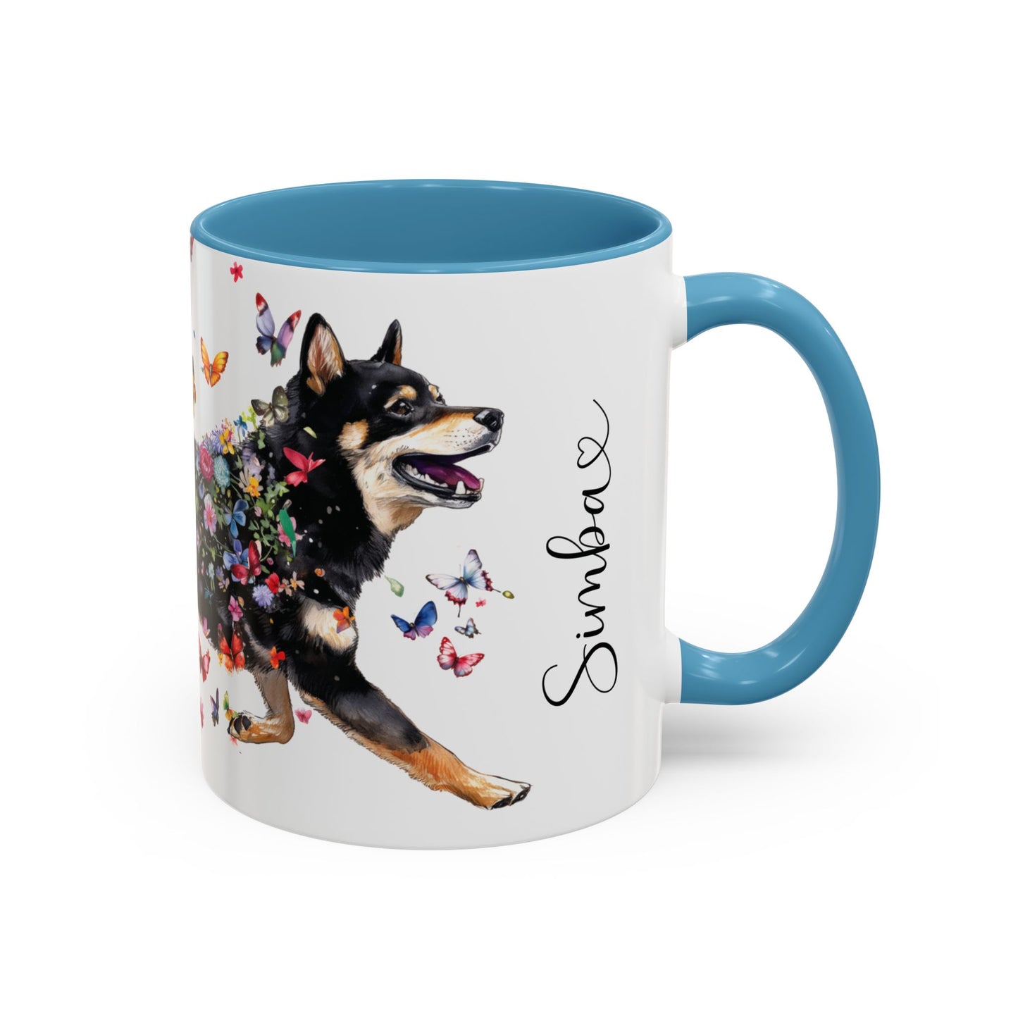 Shiba Inu #2 Personalized Accent Mugs, 11oz