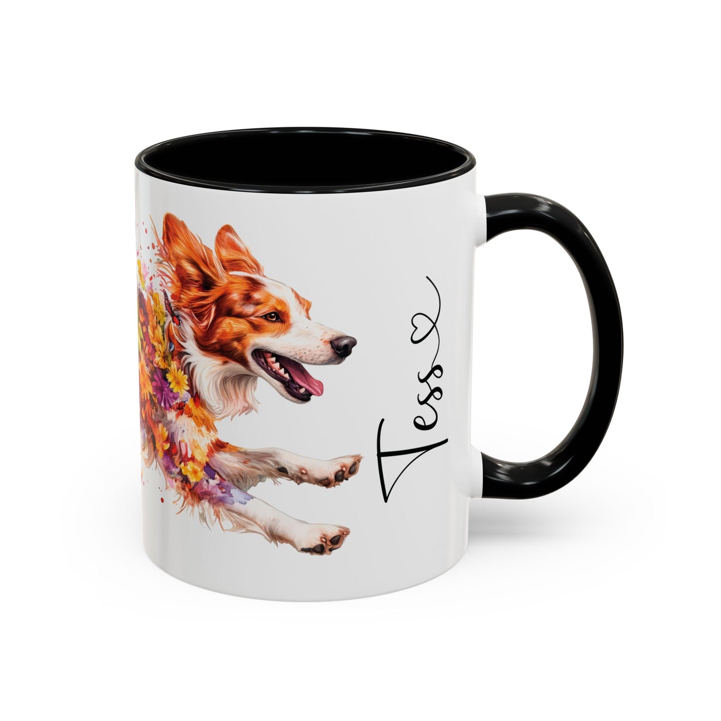 Border Collie Red Merle, Personalized Accent Mugs, 11oz