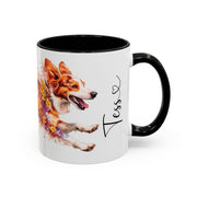 Border Collie Red Merle, Personalized Accent Mugs, 11oz