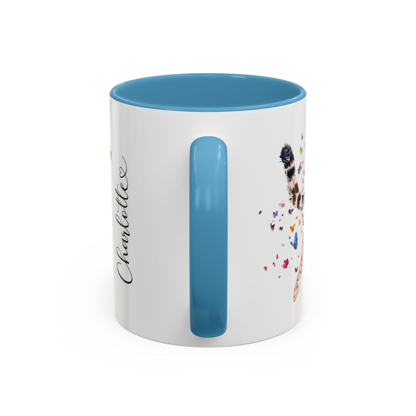 Cheetah "Let your spirit run free" Personalized Accent Mugs, 11oz