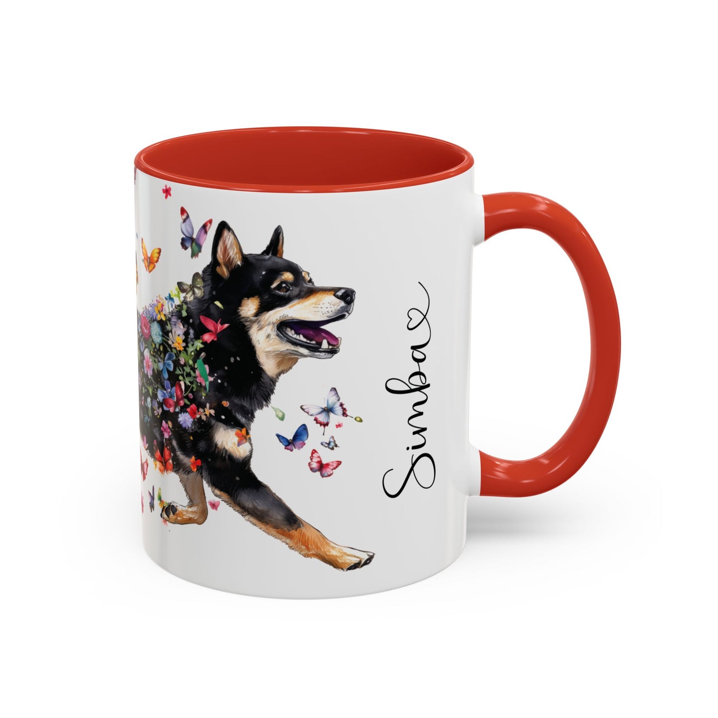 Shiba Inu #2 Personalized Accent Mugs, 11oz