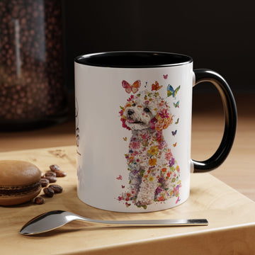 Bichon Frise Personalized Colorful Accent Mugs, 11oz